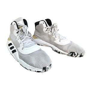 adidas Pro Bounce 2019 White Gold Metallic Basketball Sneakers Mens size 13